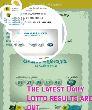 Latest daily lotto results